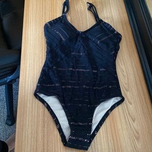 Black cut-out one piece